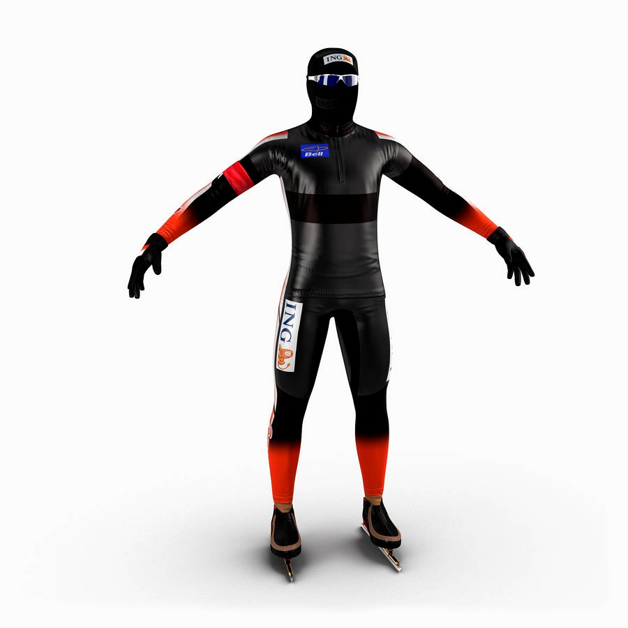 Speed Skater Suit 2 3D Model