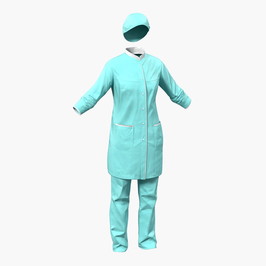 Female Surgeon Dress 3 3D Model