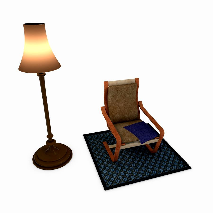 Chair and Floorlamp