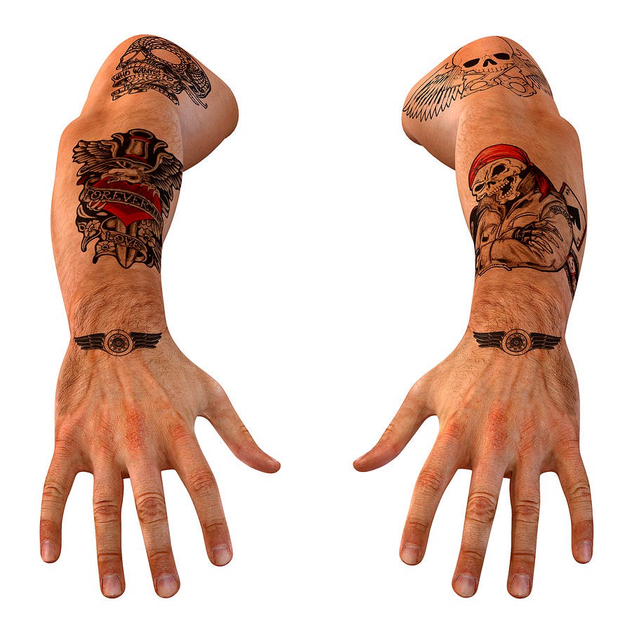 Biker Hands 3D Model