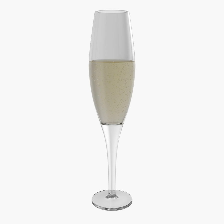 Champagne flute with bubbles