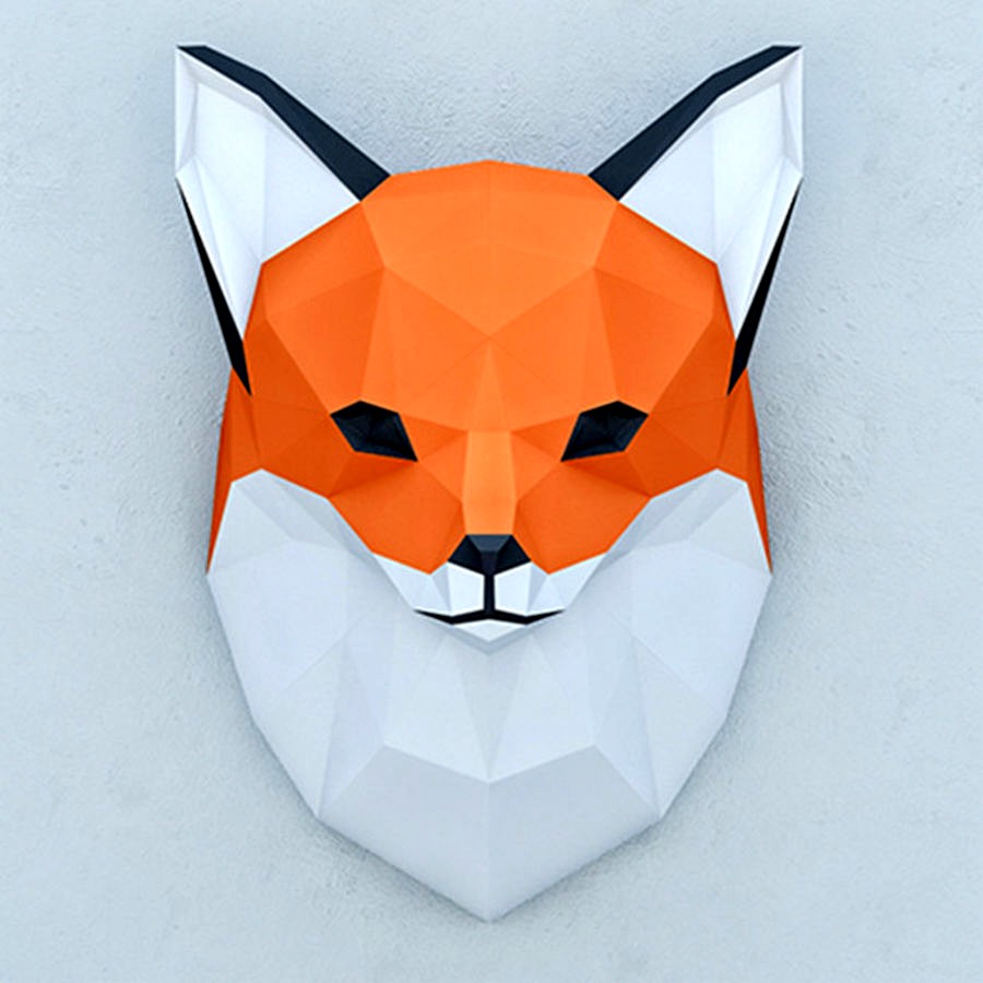 Polygonal paper fox