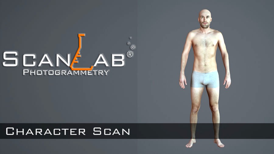 Realistic Human Man Scan and Rig - 040MBody 1024