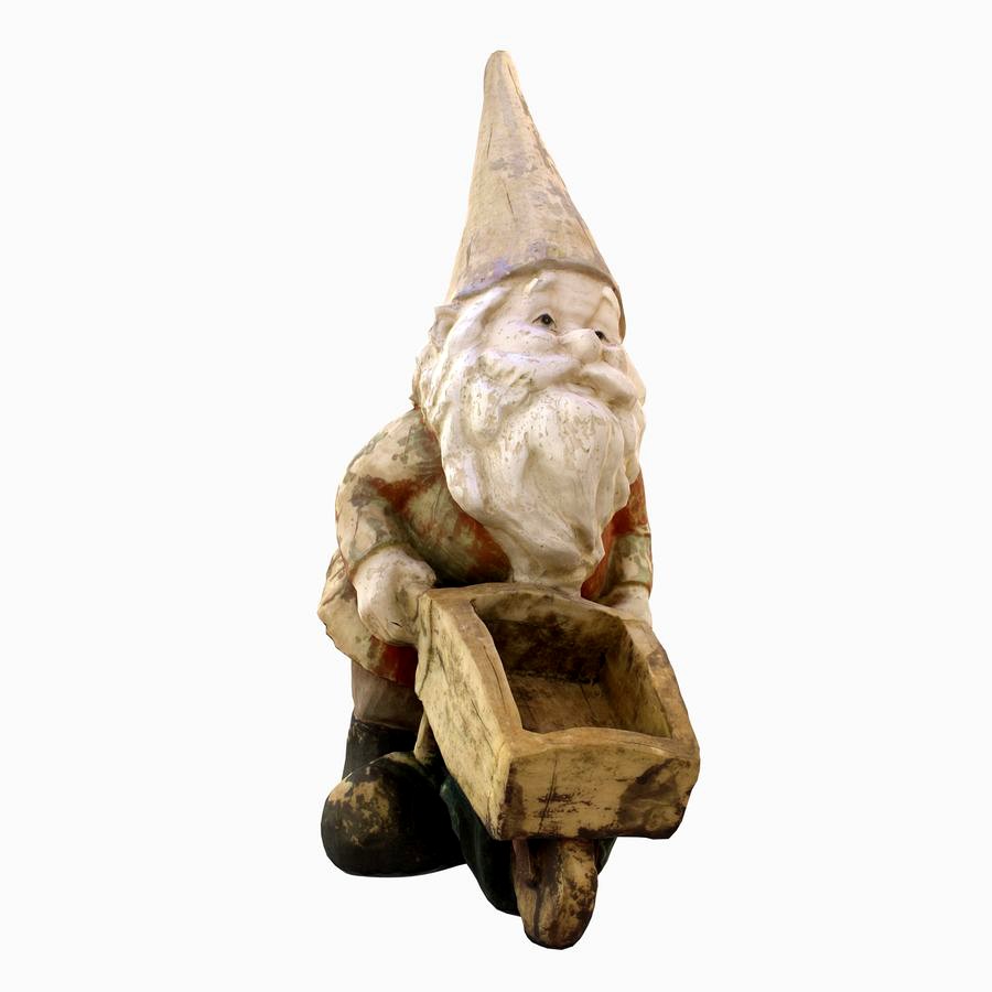 Garden gnome with wheelbarrow