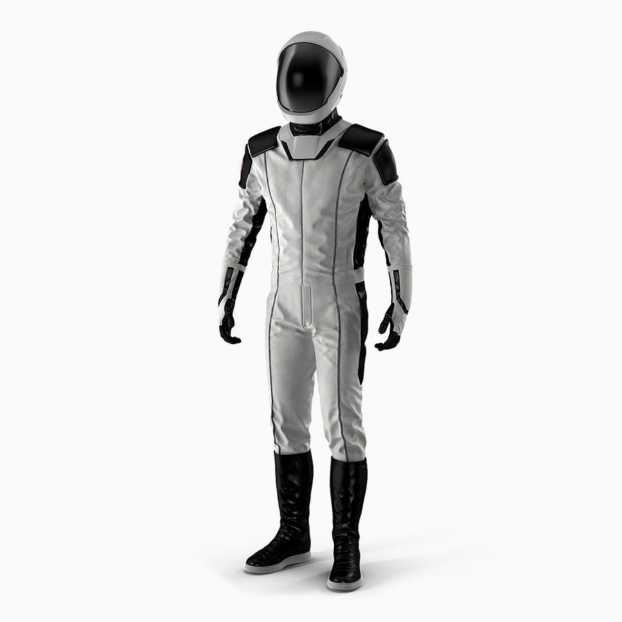 Futuristic Astronaut Space Suit Standing Pose