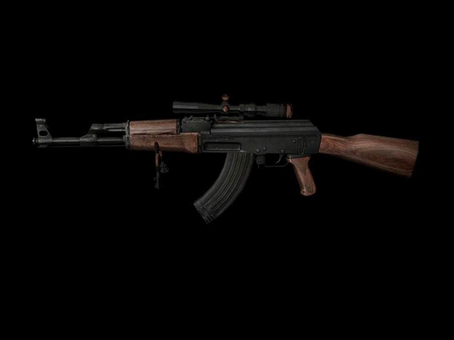 ak 47 with scope