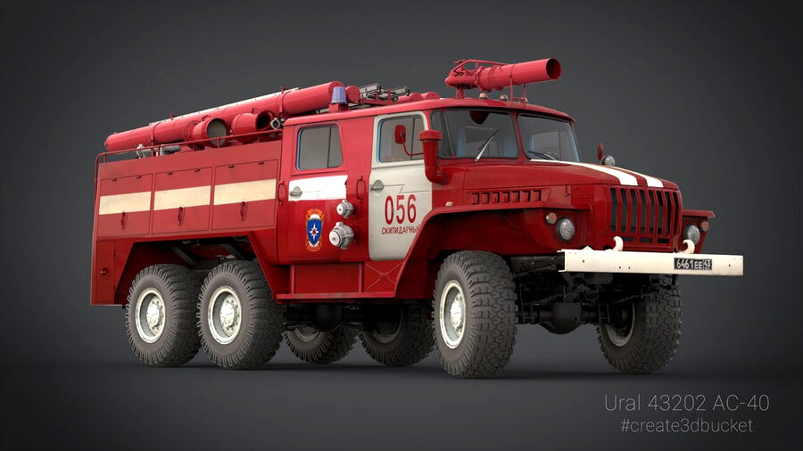 Ural 43202 AC-40 (Soviet fire truck)