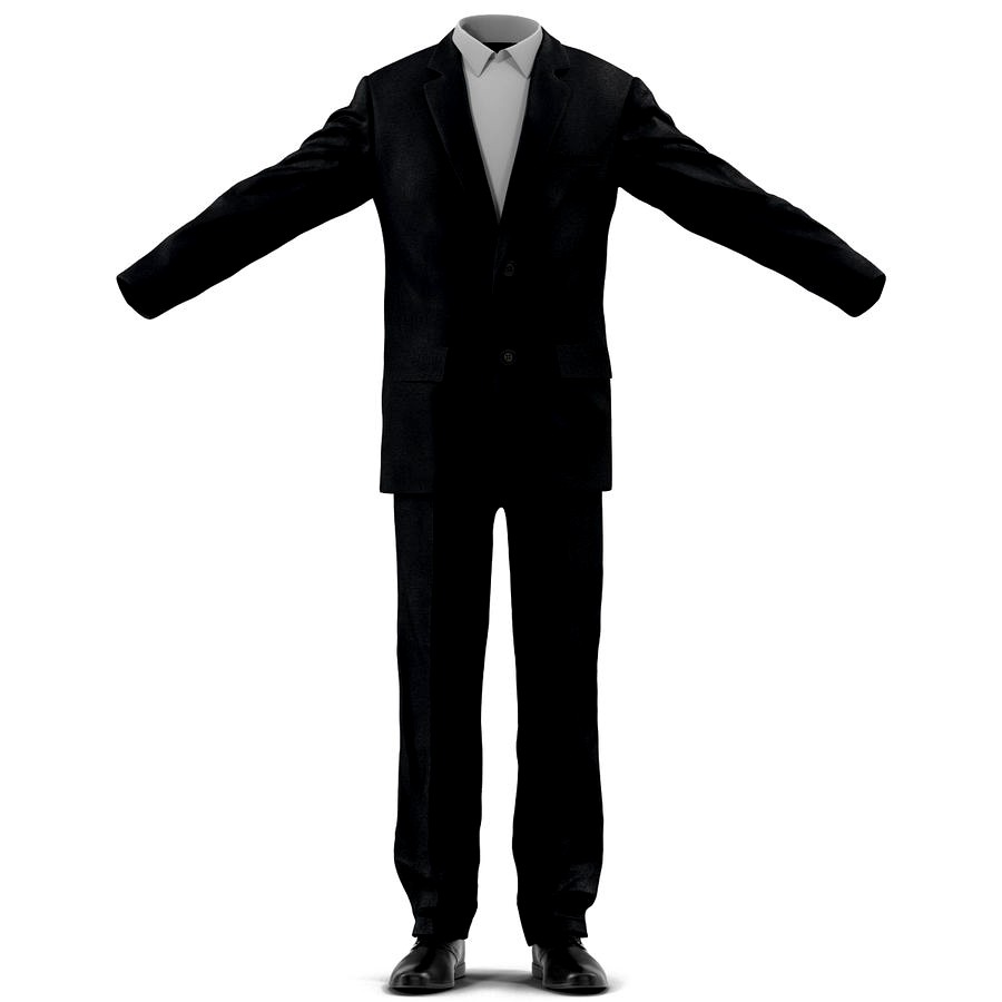 Mens Wedding Suit 3D Model