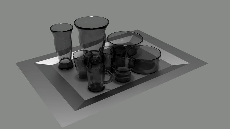 Glass Cups, Vases, and Bowls