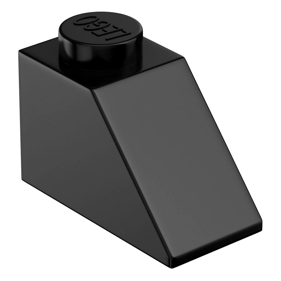 Lego Brick 2x1 Slope Black