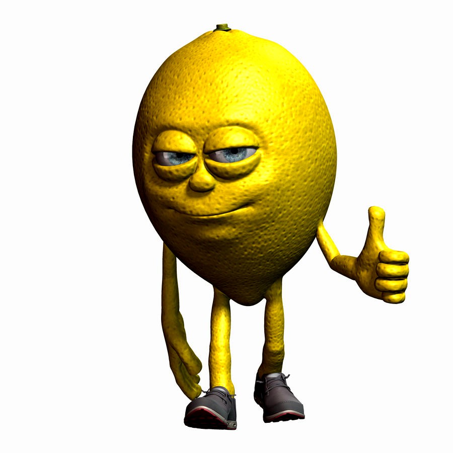 Lemon Cartoon Character Rigged