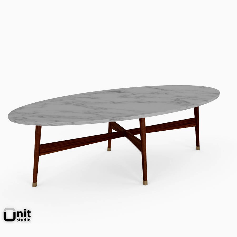 Reeve Mid-Century Oval Coffee Table by West Elm