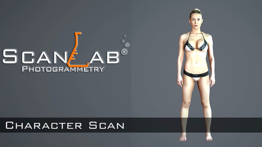 Realistic Human Woman Scan and Rig - 044FBody 4096