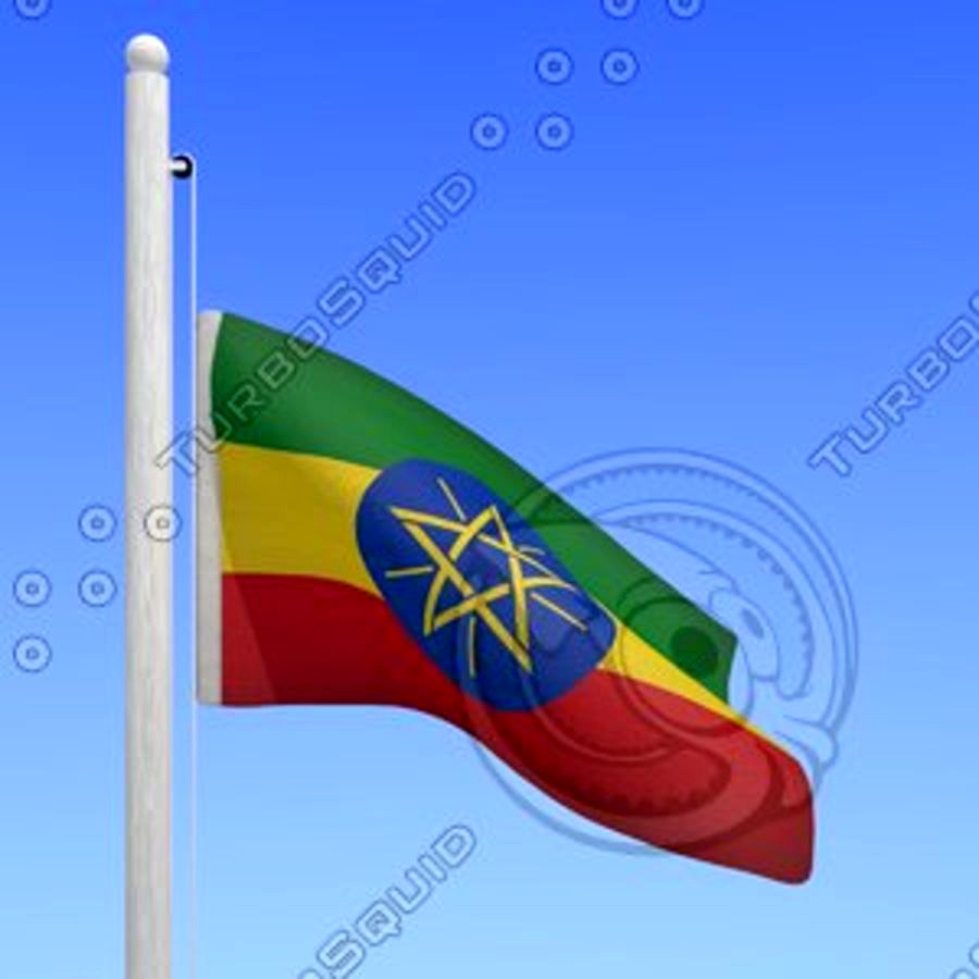 Flag of ETHIOPIA - Animated LOOP