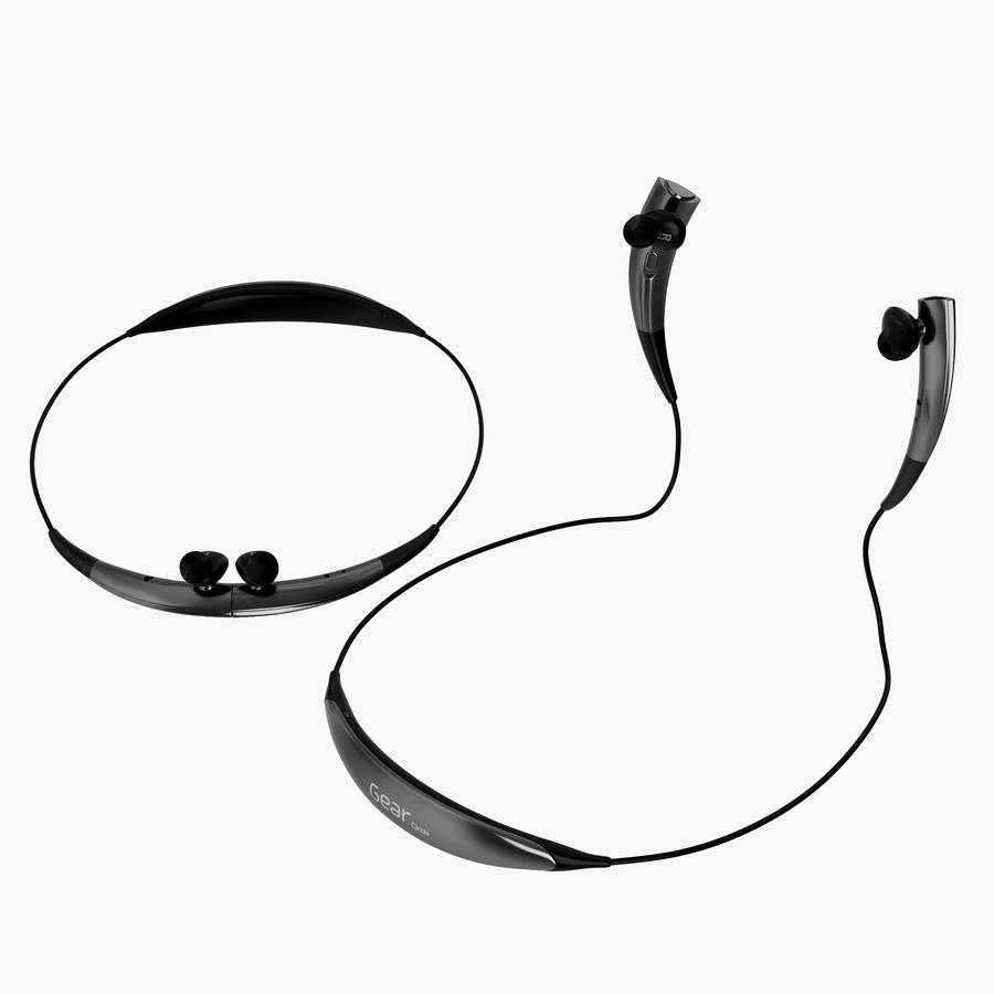 Bluetooth Headset Samsung Gear Circle Black 3D Models Set