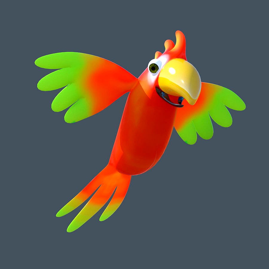 Cartoon parrot