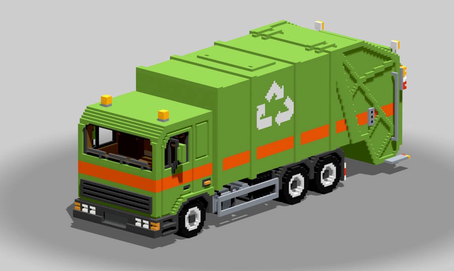 Voxel Garbage Truck