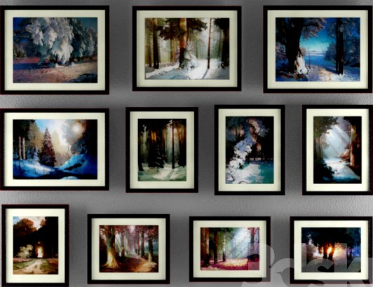 Pictures in frames