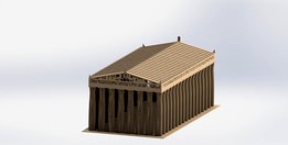 Parthenon, sheetmetal puzzle, architecture, 3d model, 3d puzzle, metalcraftdesign