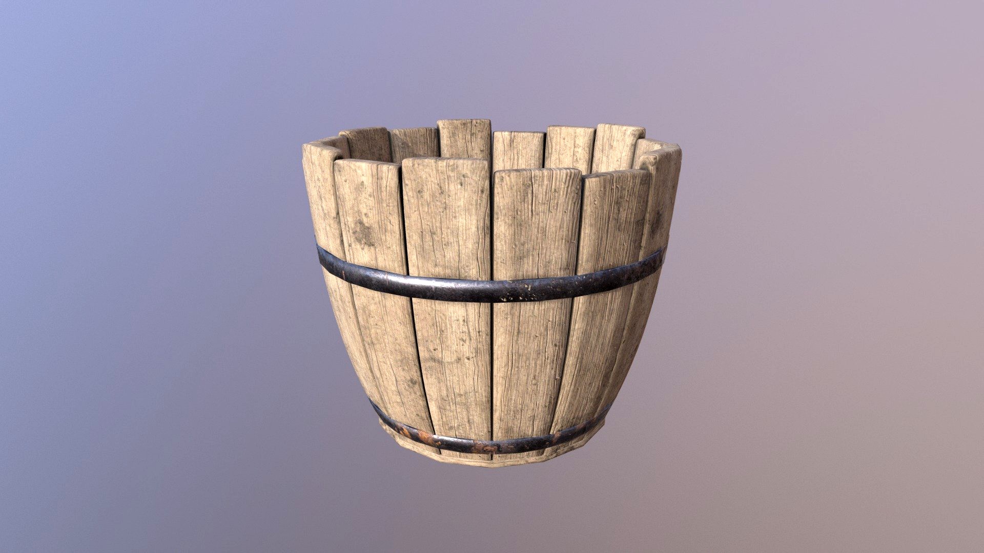 Wooden Bucket - Dirty Maple (Variant 3b)