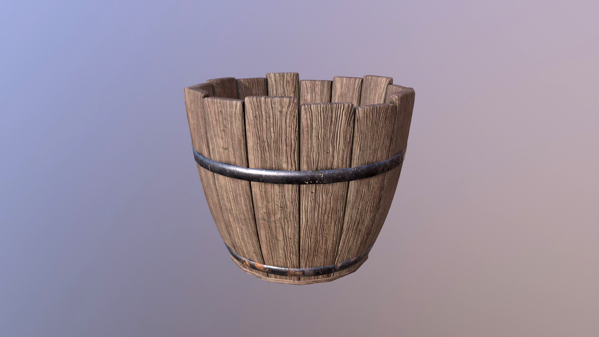Wooden Bucket - Dirty (Variant 1b)