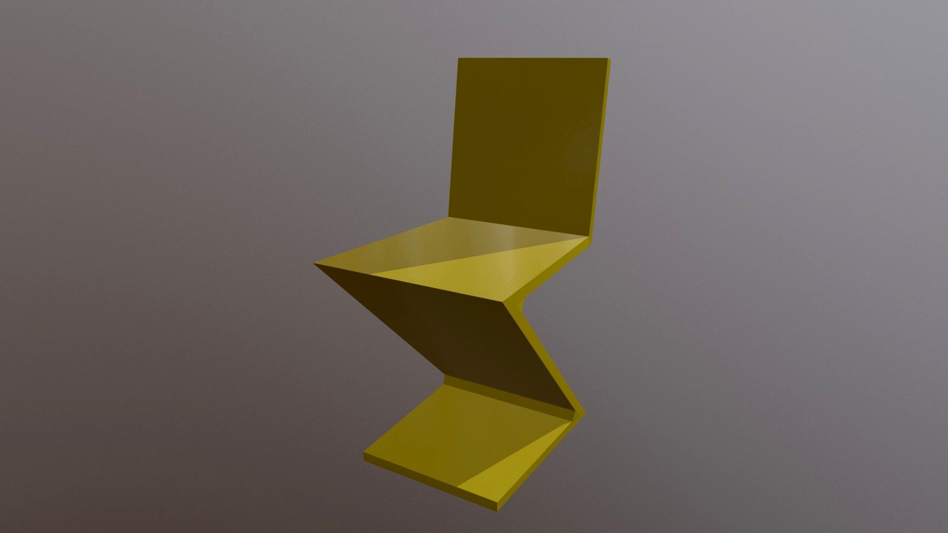 Zig Zag Chair By Gerrit Thomas Rietveld