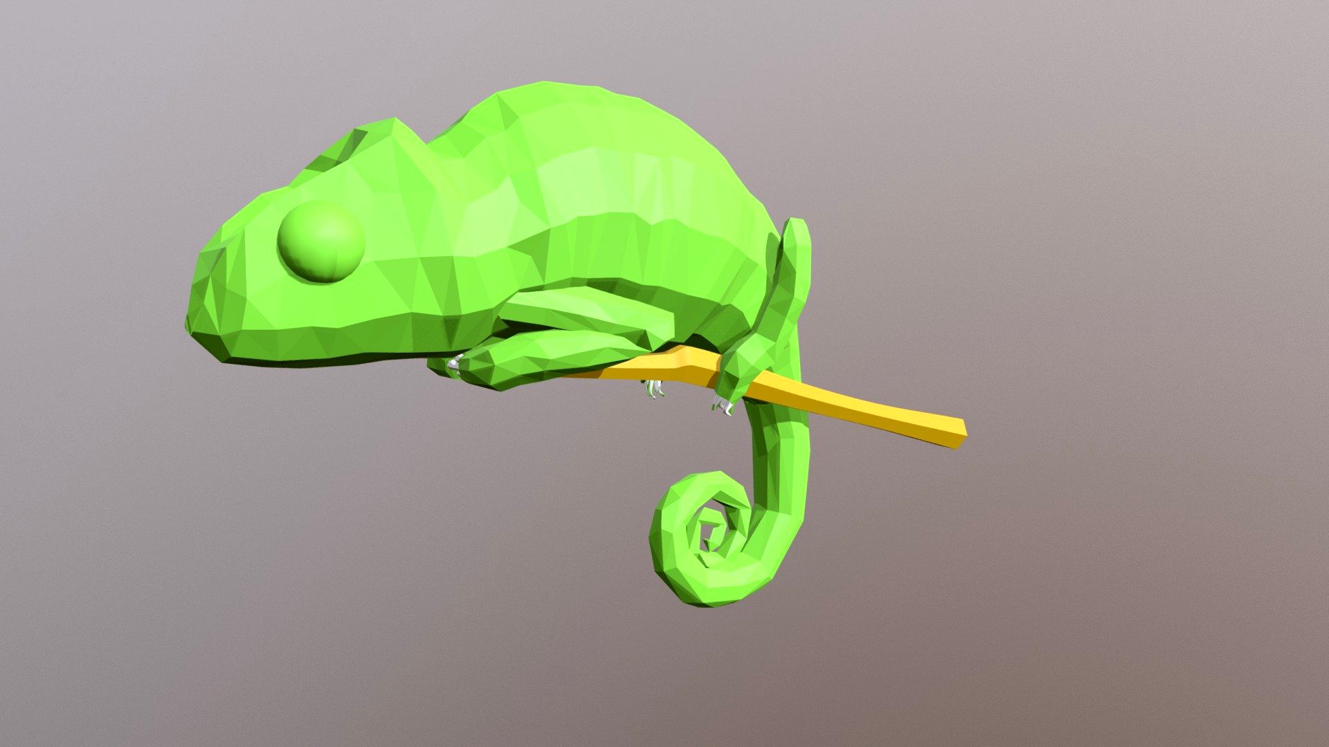 Low Poly Chameleon