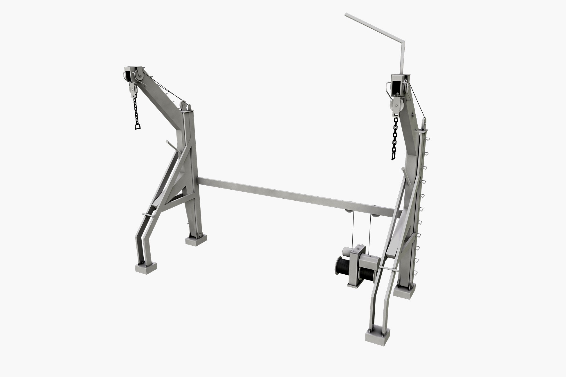 Ship Deck Davit 3d model