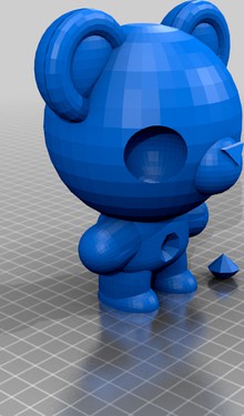 Bear with removable Gem by shaylafish