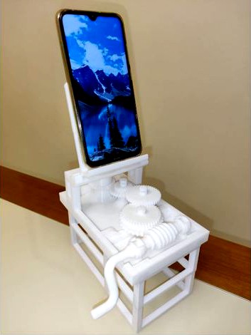 Super-accurate adjustable mobile phone stand mechanism by Jorge_CM