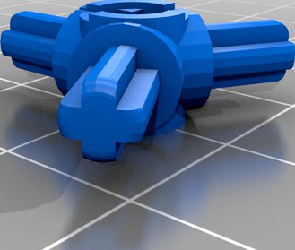 4502595 (Technic, Axle Connector Hub with 3 Axles) by melmaking