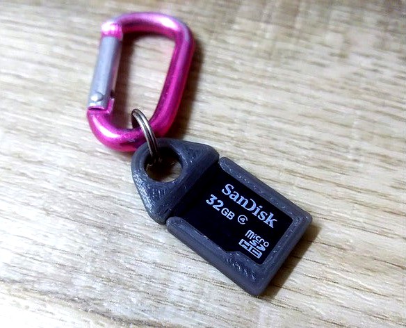 Micro SD card holder keychain by kazooo