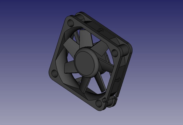 Generic 4010 40mm non-functional (dummy) fan - STEP included by overly