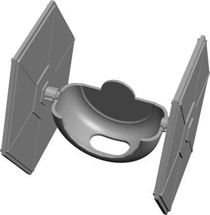 Tie Fighter Echo Dot Stand v2 by Duditas