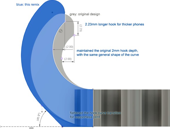 2mm thicker hooks for Mechanical Grab Phone Stand and better nuts bolts by dreamerjimmy666