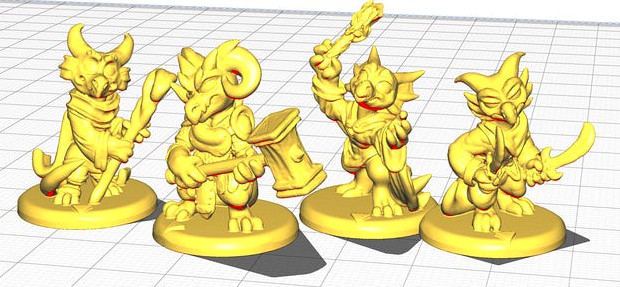 Kobold party 01 tabletop "mini" set by Maimface