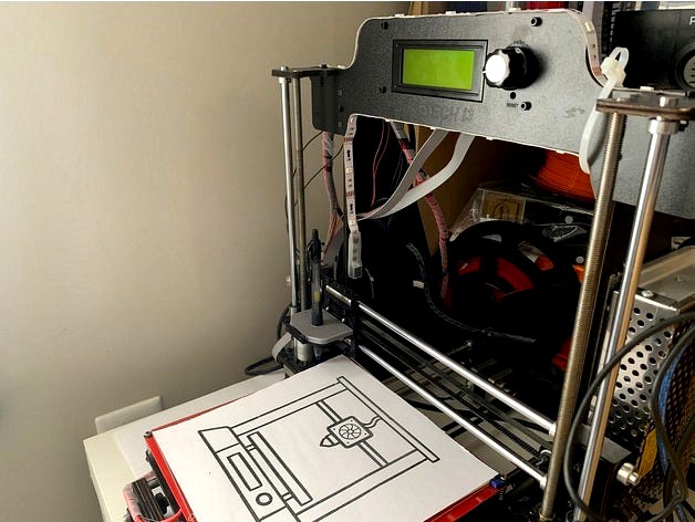 3D Printer to 2D Plotter by Mr_3D_Printer