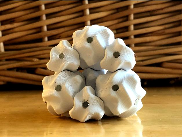 Contoured Blocks for Magnetic Tetrahedral-octahedral Honeycomb by DaveMakesStuff