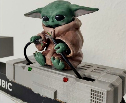 Baby Yoda electro mechanical switch by Brosion