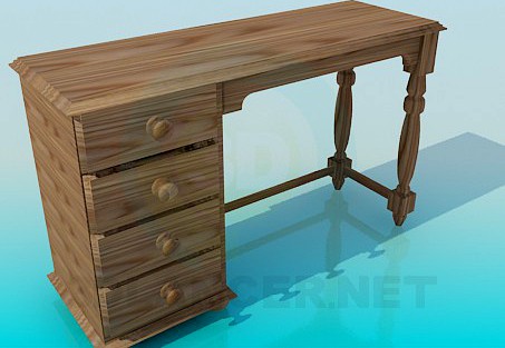 3D Model Wooden desk