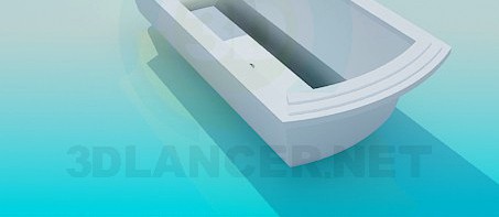 3D Model Bath with rectangular bottom