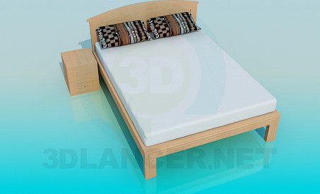 3D Model Bed pedestal