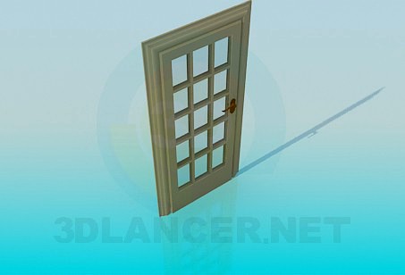 3D Model Door with glass