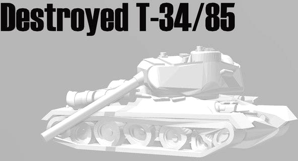 T-34/85 Damaged Destroyed by WHOODIS