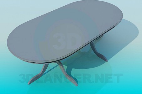 3D Model Oval dining table