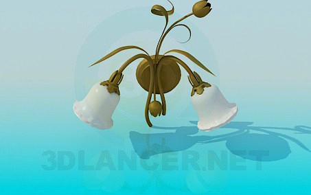 3D Model Sconce with tulips