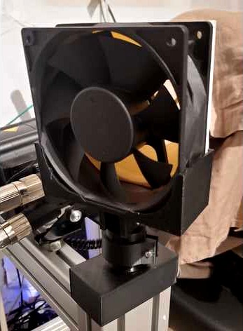 SimRig 8020 frame adjustable 120mm fan mounts with shroud by slikk66