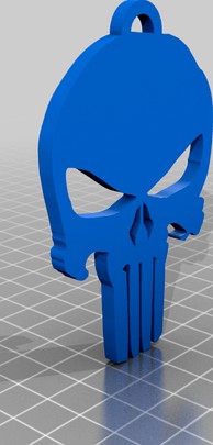 The Punisher Keychain by 3Doclock