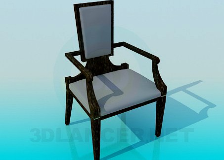 3D Model A chair with the narrower back