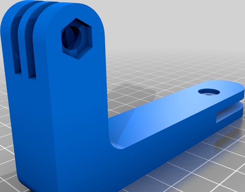 One piece GoPro mount for Creality Ender 3 by tcpipclient 3d model